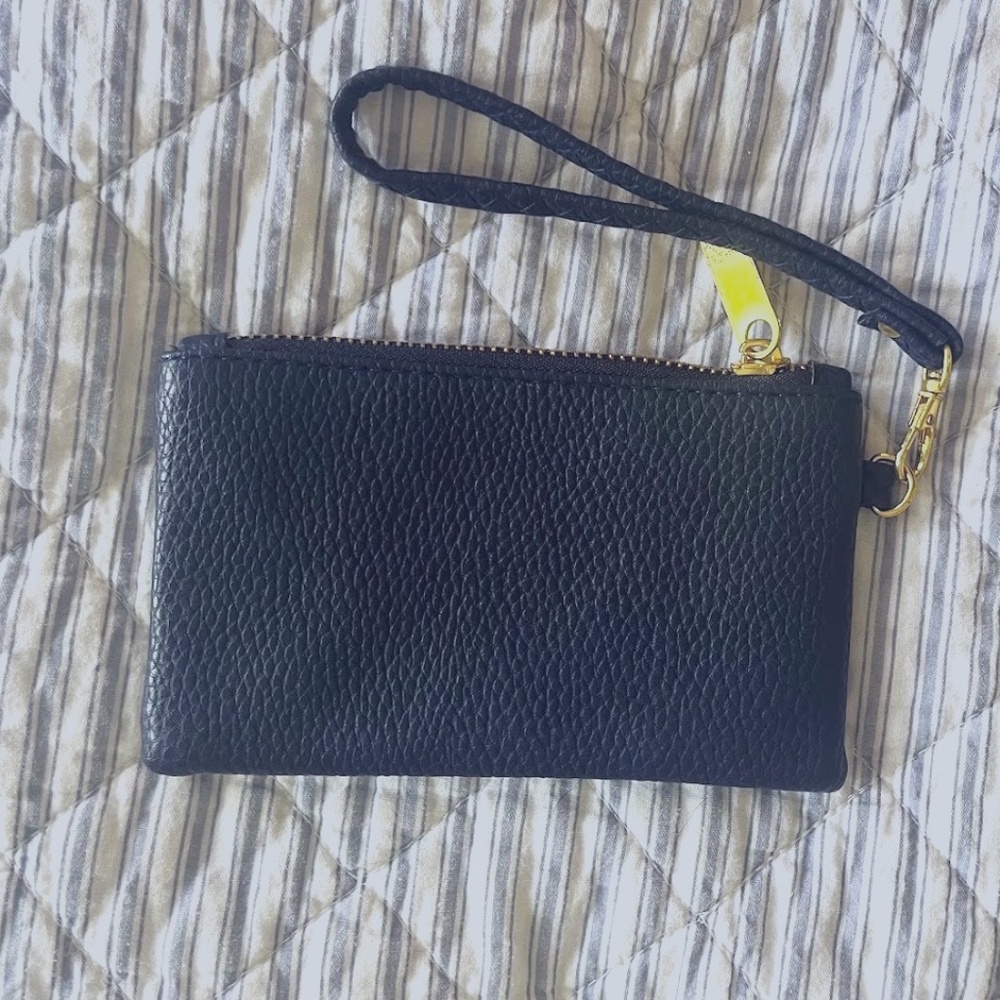 Mulberry Navy and Gold CardHolder Wristlet - Picture 3 of 5